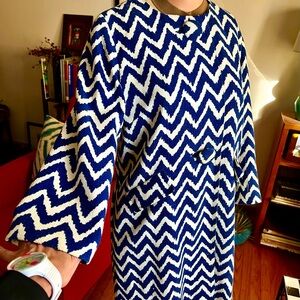 Vintage Milly blue & white chevron textured jacket